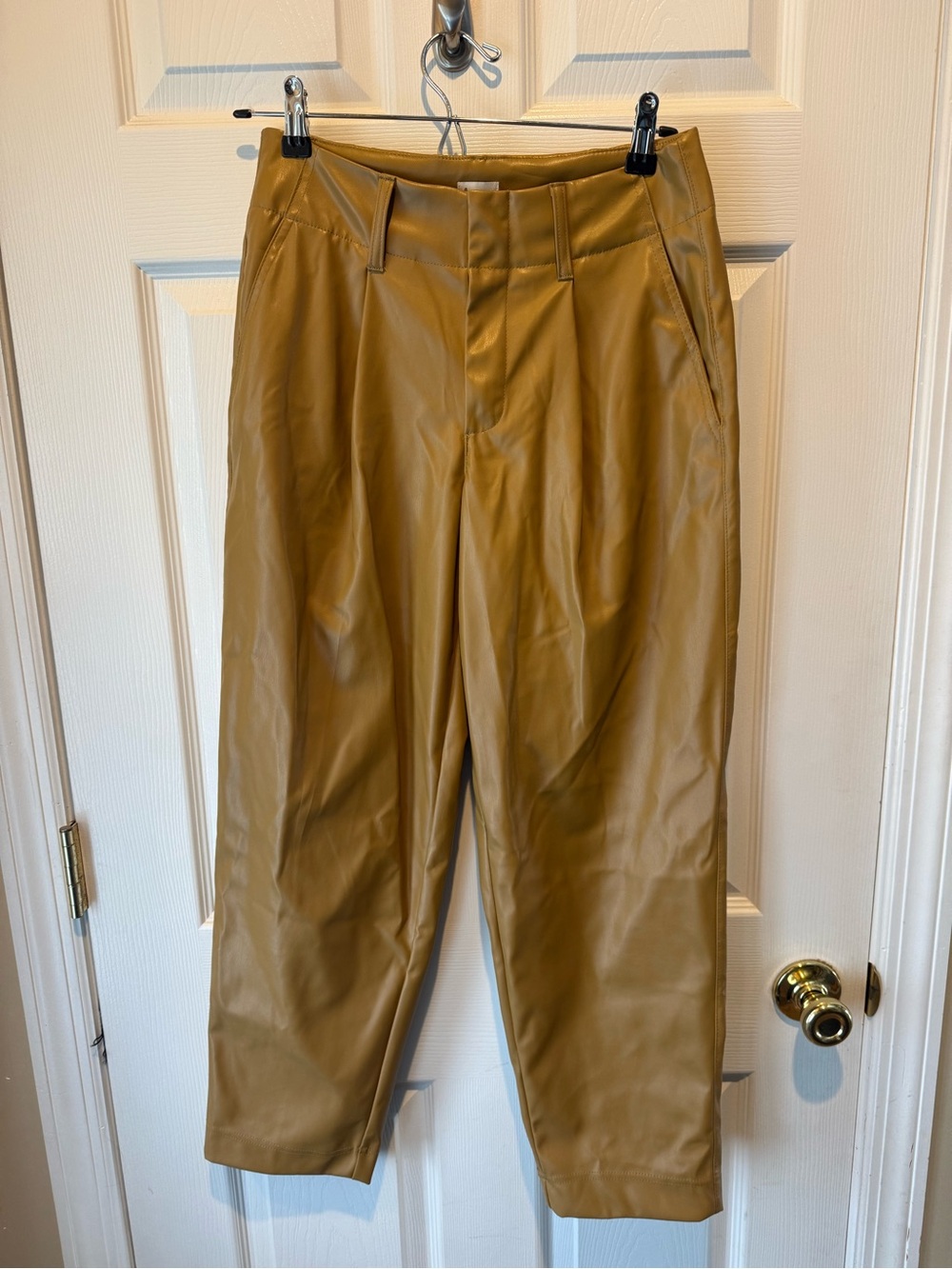 a new day Faux-Leather Ankle Pants - Tan